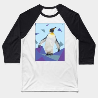 Blue Geo-Penguin Baseball T-Shirt